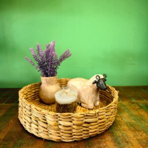 Cesto Centro de Mesa Fibra de Taboa - Baixo