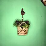 Bolsa Floreira Vazada em Fibra de Taboa