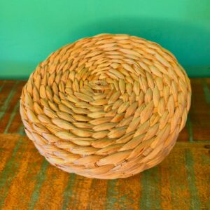 Mini Banco Decorativo no Ferro e Fibra de Taboa – P - Imagem 4