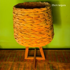 Abajur em Madeira e Fibra de Taboa - Imagem 3