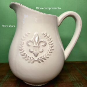 Jarra Flor de Liz Modelo Farm House - Cerâmica Esmaltada - Imagem 3