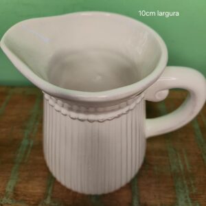 Jarra Canelada Modelo Farm House – Cerâmica Esmaltada - Imagem 3