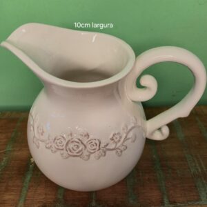 Jarra Rosas Modelo Farm House – Cerâmica Esmaltada - Imagem 3