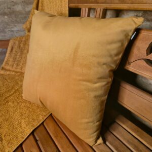 Almofada Chenille - Amarelo Mostarda - Imagem 4