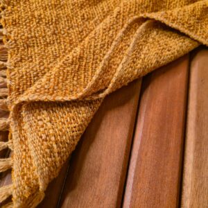 Manta Chenille - Amarelo Mostarda - Imagem 4