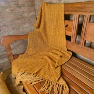 Manta Chenille - Amarelo Mostarda - Imagem 5