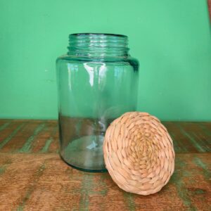 Pote de Vidro com Tampa Revestida na Fibra de Taboa - G - Imagem 6