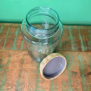 Pote de Vidro com Tampa Revestida na Fibra de Taboa - G - Imagem 8