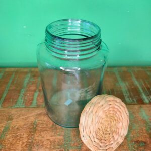 Pote de Vidro com Tampa Revestida na Fibra de Taboa - G - Imagem 7