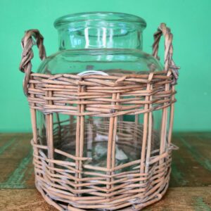 Pote de Vidro Envolvido no Junco - Imagem 3