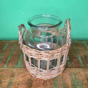 Pote de Vidro Envolvido no Junco - Imagem 4