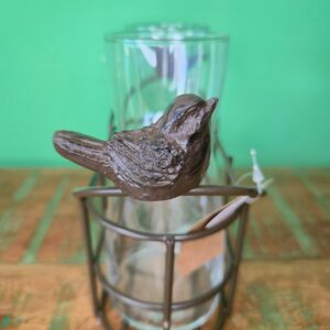 Kit Garrafas com Suporte de Ferro Detalhes em Pássaros - Imagem 4