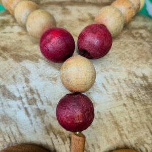 Colar Folha Marsala em Madeira - Imagem 4