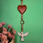 Colar Espirito Santo Branco com Coração