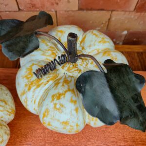 Abóbora Branca com Folha em Ferro - G - Imagem 3