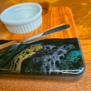 Patezeira com 1 Ramekin - Preto Marmorizado - Imagem 4