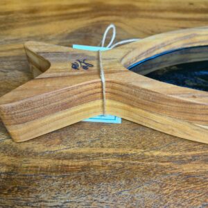 Bandeja Peixe em Madeira com Resina - Preto Marmorizado - Imagem 3