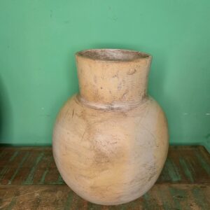 Pote de Chão M - Branco com Bege - Imagem 3