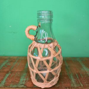 Garrafa em Vidro com Alça Revestida na Fibra de Taboa - P - Imagem 3