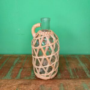 Garrafa em Vidro com Alça Revestida na Fibra de Taboa - M - Imagem 4