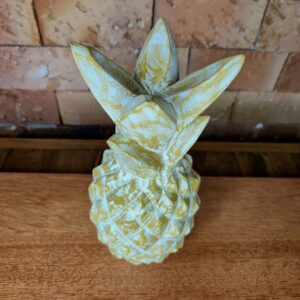 Abacaxi Decorativo em Madeira Branco - GG - Imagem 4