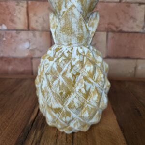 Abacaxi Decorativo em Madeira - M Branco - Imagem 4