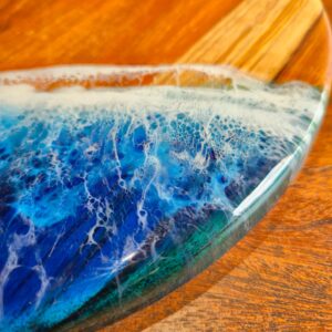Tábua Redonda em Madeira com Resina - Ocean - Imagem 3