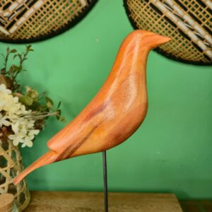 Pássaro em Madeira com Base - G - Imagem 3