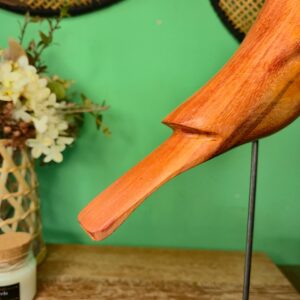 Pássaro em Madeira com Base - G - Imagem 4