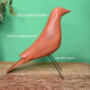 Pássaro em Madeira com Pés de Ferro - G - Imagem 3