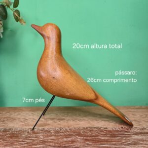 Pássaro em Madeira com Pés de Ferro – M - Imagem 3