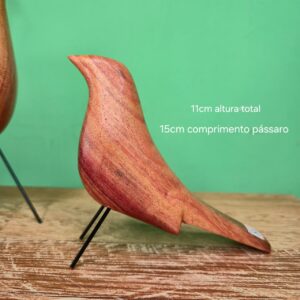 Pássaro em Madeira com Pés de Ferro – PP - Imagem 3