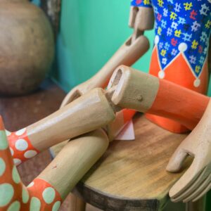 Boneco Palhaço Articulado Azul e Laranja - Imagem 4