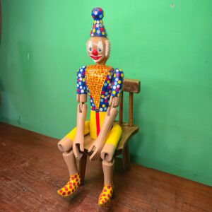 Boneco Palhaço Articulado Azul e Amarelo - Imagem 3