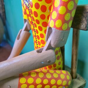 Boneco Palhaço Articulado Amarelo e Laranja - Imagem 5