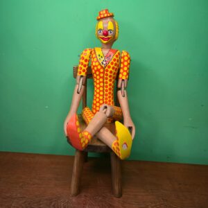 Boneco Palhaço Articulado Amarelo e Laranja - Imagem 3