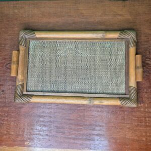 Bandeja P com Vidro Detalhes em Fibra - Imagem 3