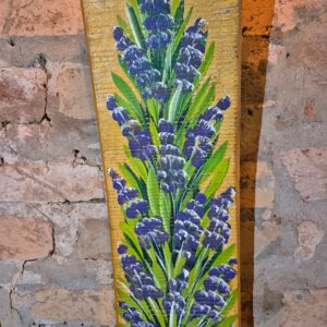 Quadro Lavanda Vaso Branco - Madeira Abaulada - Imagem 4