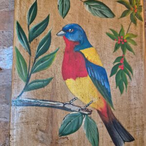 Quadro Pássaros Coloridos com Fruto - Imagem 3