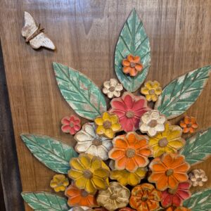 Quadro Vaso de Flores - Colorido com Folhas - Imagem 4