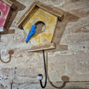 Quadro Casa de Pássaro com Gancheira - Azul - Imagem 3