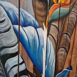 Quadro Flor Estrelícia com Folhagens - Imagem 3