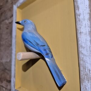 Quadro Pássaro em Madeira - Azul Claro - Imagem 3