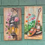 Quadro Lamparina com Flores