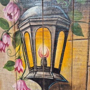 Quadro Lamparina com Flores - Imagem 3