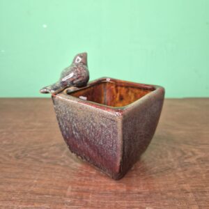 Pote de Cerâmica com Detalhe de Pássaro - Imagem 4