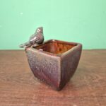 Pote de Cerâmica com Detalhe de Pássaro
