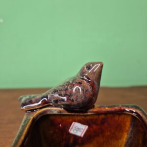 Pote de Cerâmica com Detalhe de Pássaro - Imagem 5