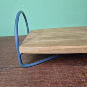 Bancada em Madeira com Suporte em Ferro - Azul - Imagem 4