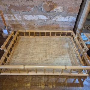 Bandeja de Bambu com Laterais e Vidro – 50 cm - Imagem 2